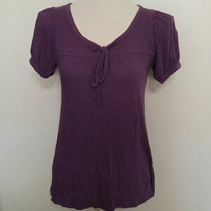 FANG purple sparkle babydoll tunic top size small